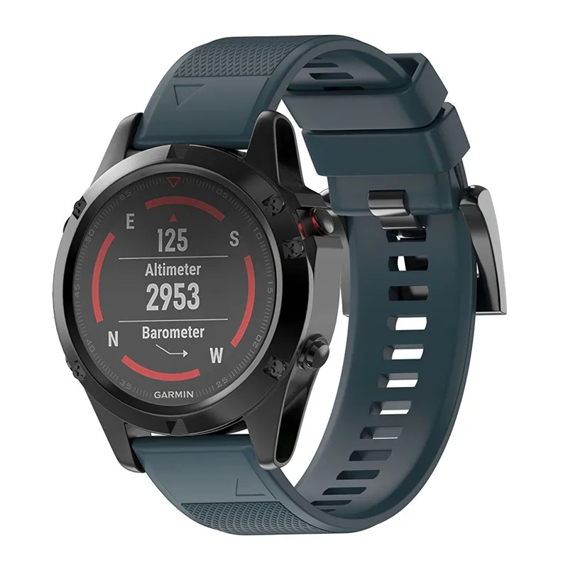 26 мм Quick Release Easy Fit силиконовый сменный ремешок для часов Garmin Fenix 5X/Fenix 5X Plus/Fenix 3 HR/Fenix 3/Tactix Bravo