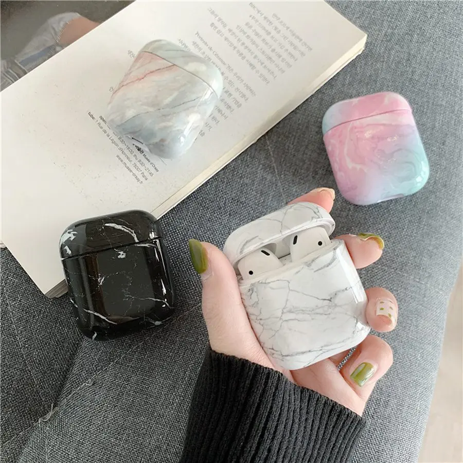 

Marble Case For Airpod Case Earbud Coque Headphones Case Earpods Funda Etui For Airpods 2 For Apple Air Pods Charging Box Cases
