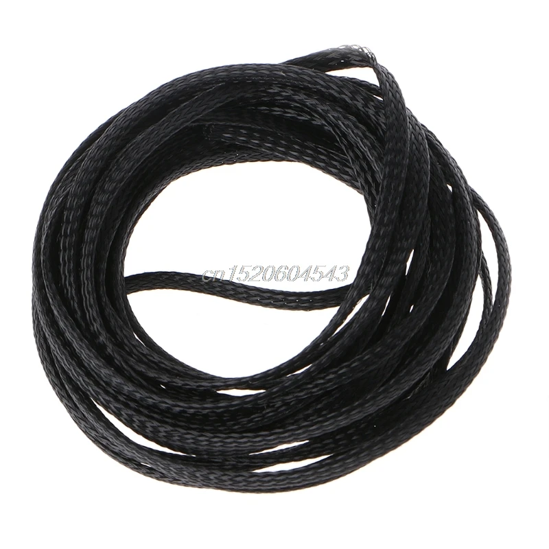 

5M 4mm Expandable Tight Braided PET Sleeving Cable Wrap Sheath Wire Audio Sleeve R07 Drop ship
