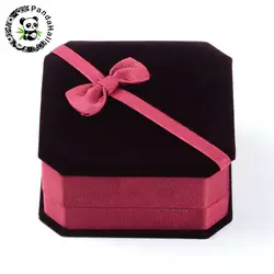 Браслет цепочки и ожерелья шкатулка для ювелирных изделий прямоугольник/квадратный с Бант коробка ювелирные изделия Подарочная упаковка