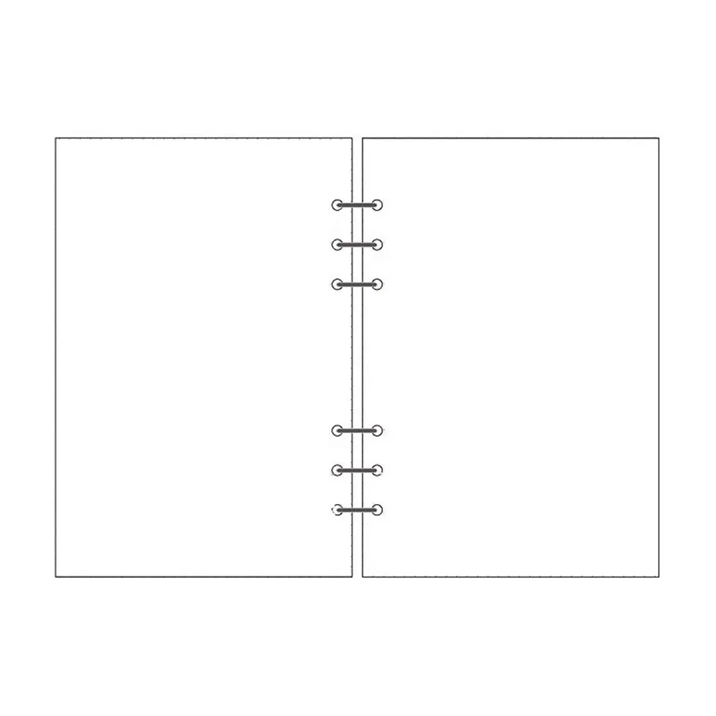 A5 A6 A7 свободный блокнот со съемными листами заправка спиральных переплетов планировщик внутренняя страница внутри бумажная молочная еженедельная план для выполнения линейной сетки - Цвет: blank