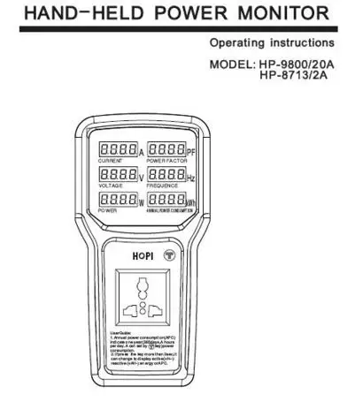 Hp-9800 Ручной измеритель мощности, измеритель энергии, анализатор hp 9800 20A, светодиодный тестер энергосберегающих ламп, EU/AU/UK/US розетка, измеритель мощности