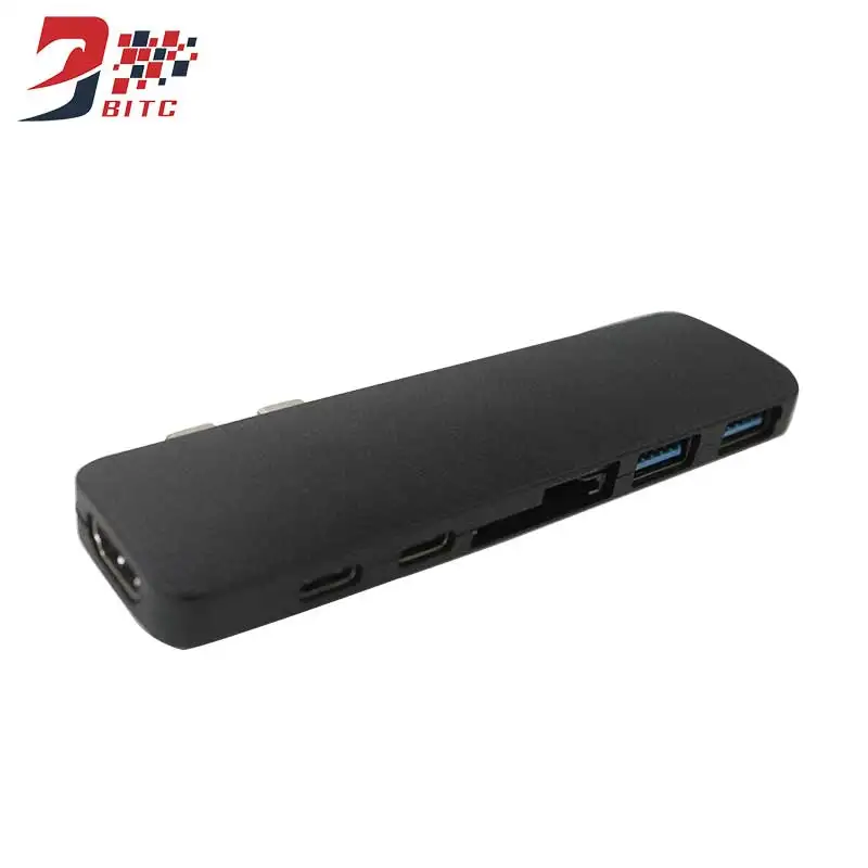 

SZBITC USB C Hub to HDMI With 2 USB 3.0 SD/TF Card Reader Type-C Hub Charging Thunderbolt Data Transfer For Macbook Pro
