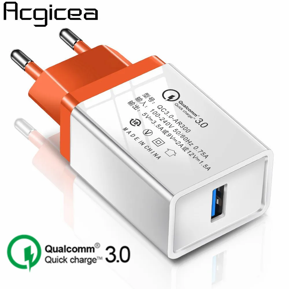 

Quick Charge 3.0 2.0 USB Charger Universal Wall Travel QC Fast Charging SCF Cable For Huawei P30 P20 Lite Mobile Phone Charger