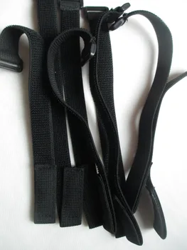 

10pc 30cm*2cm Black Elastic Fastener Cable Tie Down Straps Cord Hook Loop
