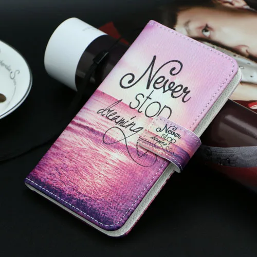 Чехол-бумажник с рисунком для DEXP Ixion M340 из искусственной кожи, Модный милый чехол-книжка с изображением единорога, бабочки, совы - Цвет: Розовый
