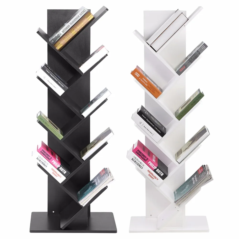

Modern innovative Stylish design 9-Tier Bookshelf Bookcase Books Storage Rack Shelf Organization Cabinet