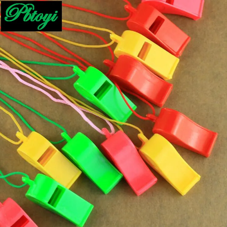 Color plastic referee whistling children Whistle TB137 24 pcs/set