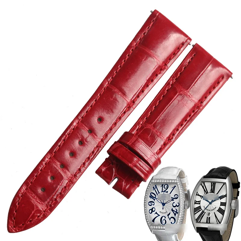

WENTULA watchbands for Franck Muller FM6850/FM5850/2852 alligator skin /crocodile grain watch band