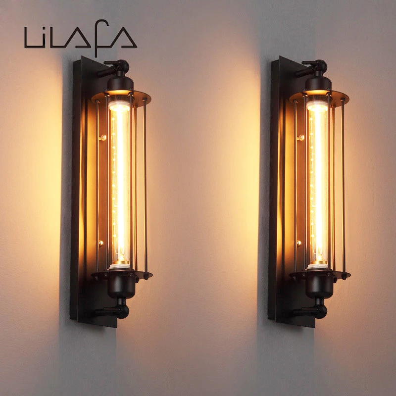 

Loft American vintage wall lamp bed-lighting eye-lantern wall lights