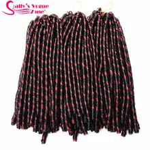 Sallyhair 14-дюймовый 70 г/упак. вязанная косами Пианино Цвет синтетических плетение Химическое наращивание волос афро прически мягкой искусственной locs бордовый