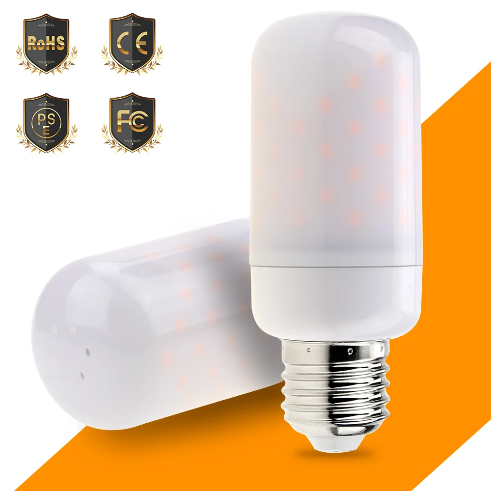 

E27 LED Flame Lamp 3W E26 Led Flame Effect Light Bulbs E14 Simulated Fire Flicker Corn Bulb 2835 SMD Creative Outdoor Decoration