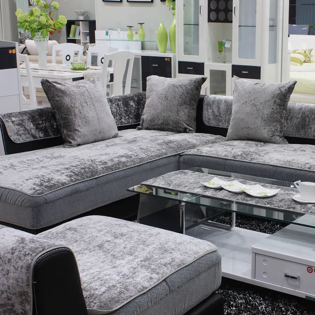 Sectional Couch Slipcovers Light Grey Purity Four Seasons Leather Sectional Couch Slipcovers Light Grey Purity Four Seasons Leather Sofa Cushion Towel Covers Fabric Slip Simple Modern Universal