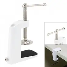Cantilever Bracket Clamp Holder Metal Desk Lamp Clip Fittings Base Hose with 12MM Hole Diameter and Non-slip Mat for Mic Stand
