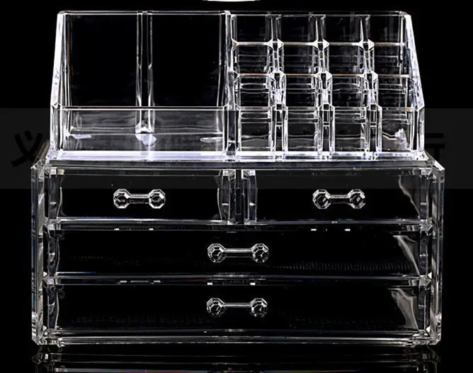 Cosmetic Cases Clear Acrylic Cosmetic Display Makeup Organizer Box Case