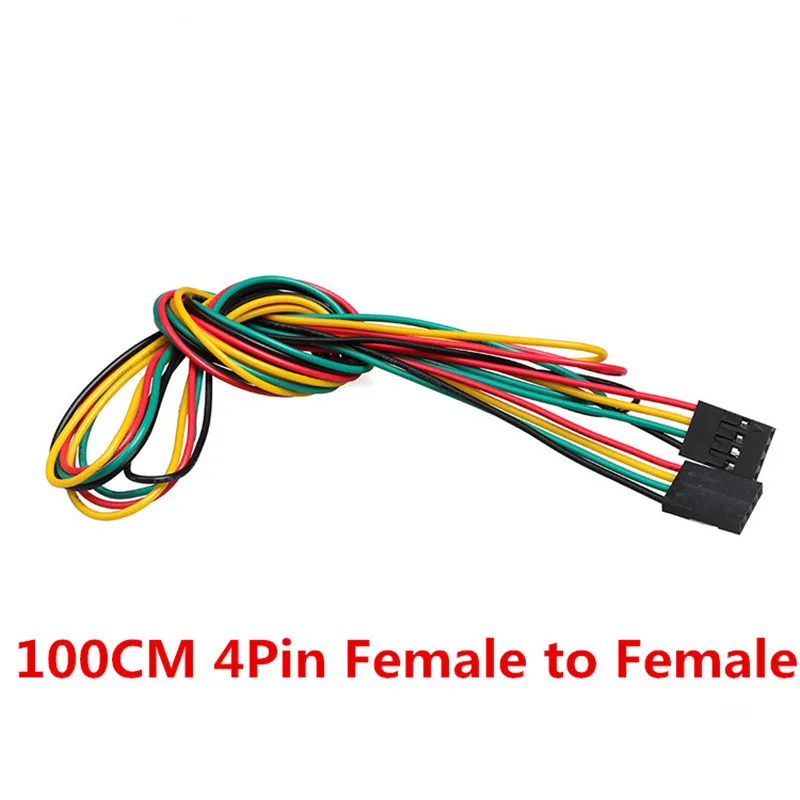 10 шт./лот 4pin 100 см M-M/M-F/F-F перемычки 2,54 мм AWG26 DuPont кабель для DIY электронной макетной платы - Цвет: Female to Female