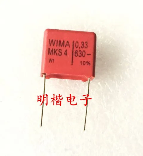 WIMA 2020 hot sale 10pcs/20pcs German capacitor MKS4 630V 0.33UF 334 630V 330nf P: 15mm spot Audio capacitor free shipping