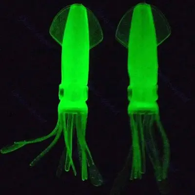 

J34 hot 10pcs/lot 4.3 inch B2 Fishing Octopus Squid Bodies Luminous Lures Glow in Dark
