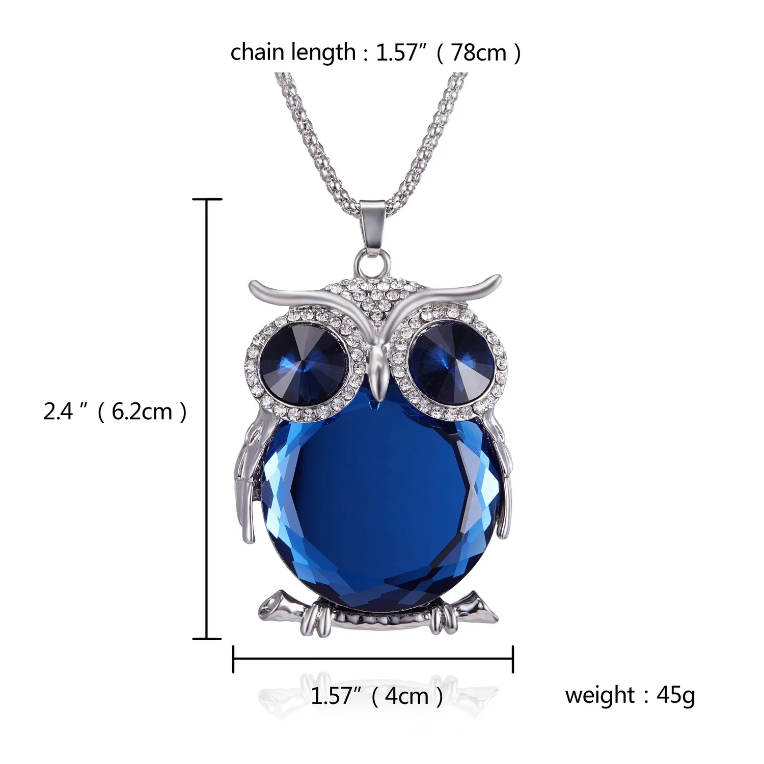 Rinhoo женское ожерелье-цепочка для свитера дизайн Совы стразы кристалл кулон ожерелье s ювелирные изделия Одежда аксессуары Прямая - Окраска металла: 3