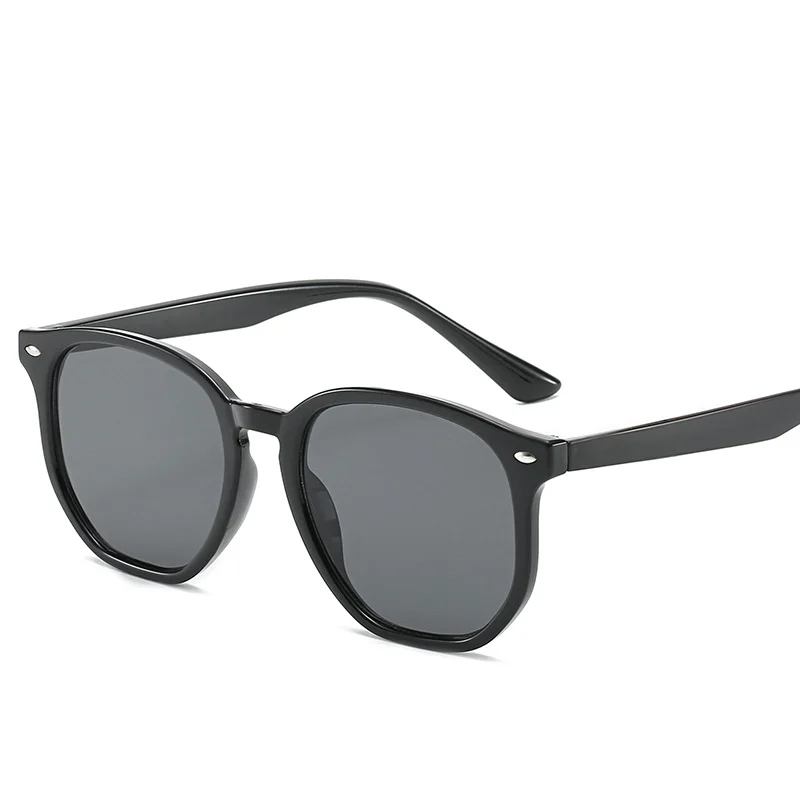 Новинка ray bann солнцезащитные очки для мужчин и женщин 4306 Highstreet шестигранные солнцезащитные очки для женщин кожаный чехол коробки черные зеленые очки - Цвет линз: Full Grey Box