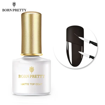 

BORN PRETTY Tempered Nail Top Coat Gel 6ml Enhance Base Coat Matte No Wipe Top Gel Soak Off Nail Art UV Gel Polish