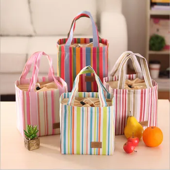 

2019 New Fashion Portable Insulated Canvas lunch Bag Thermal Food Picnic Lunch Bags for Women kids Men Cooler Lunch Box Bag Tote