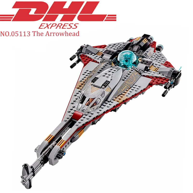 

Lepin 05113 800Pcs Star War Figures The Arrowhead Model Building Kit Blocks Bricks Educational Toy For Children Compatible 75186