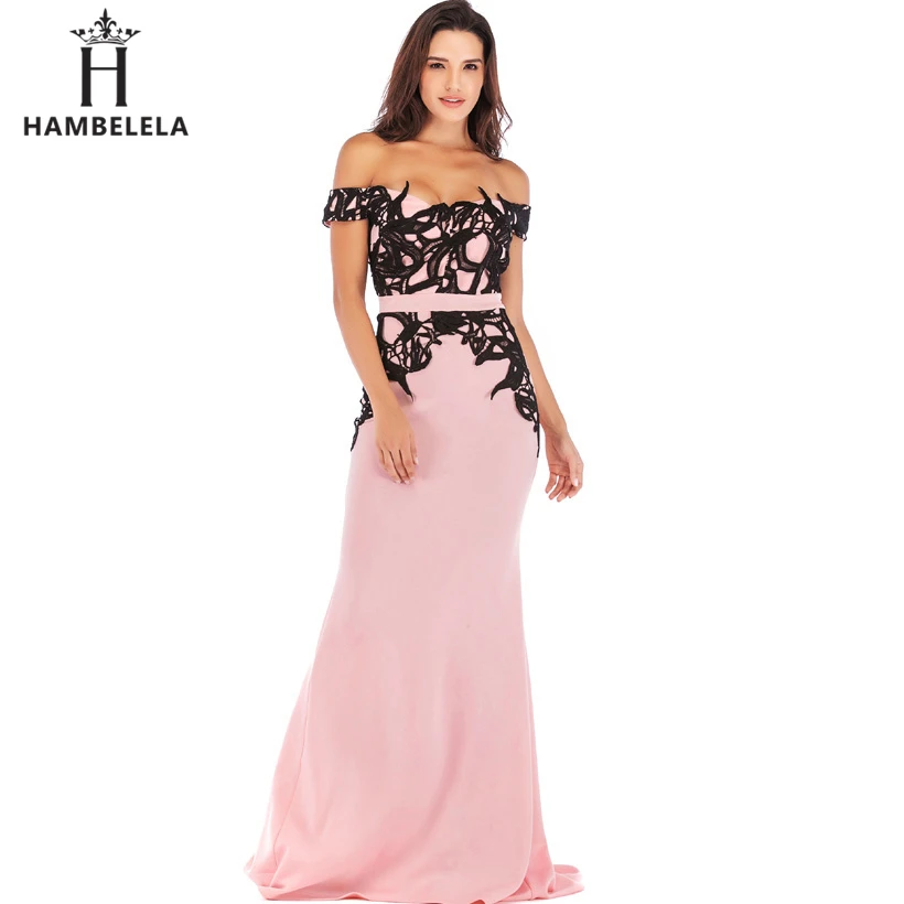 HAMBELELA Vestido De Festa Mermaid Lace Top Bodice Slim Bodycon Long Dress Formal Party Dress Charming Wedding Party Gown Dress (15)