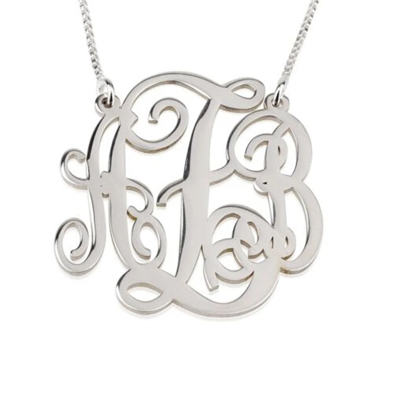 

Bibelot necklace 925 sterling silver pendant can use the 3 letters that oneself wants to combine individual style