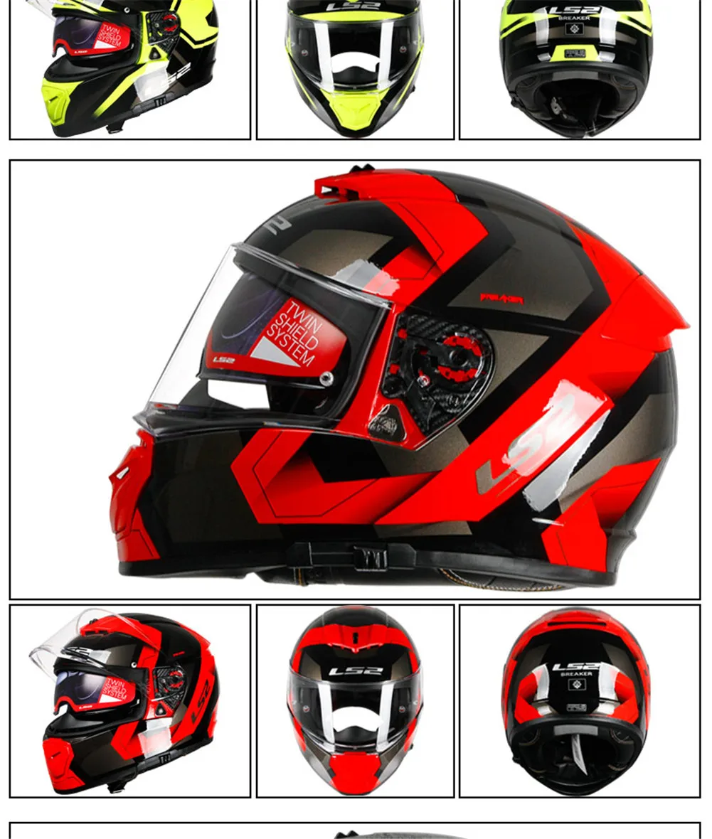 PINLOCK* LS2 FF390 выключатель анфас мотоциклетный шлем Для мужчин Гонки шлем Casco Moto Capacetes де Motociclista двигателя шлем