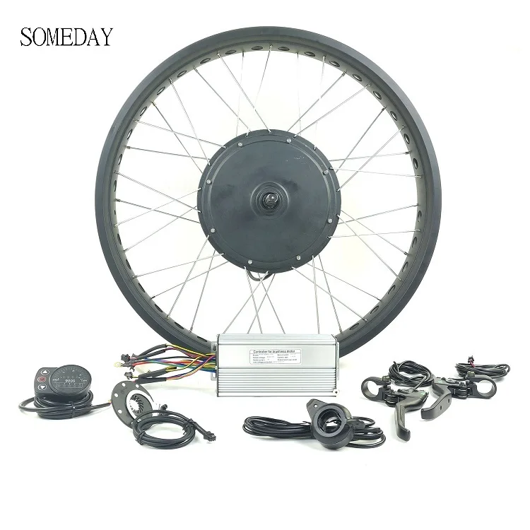 

SOMEDAY EBIKE BLDC conversion kit with LED900S display snow bike 48V1500W EBIKE rear rotate hub motor