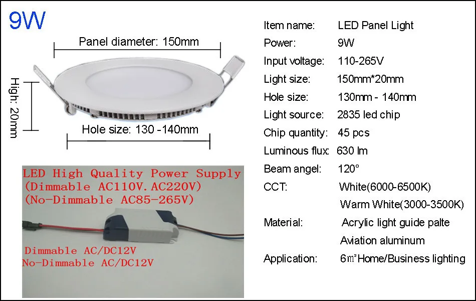 Ultra Thin LED Panel Downlight 3w 4w 6w 9w 12w 15w 18w Round/Square LED Ceiling HTB1hWgfpDdYBeNkSmLyq6xfnVXaQ