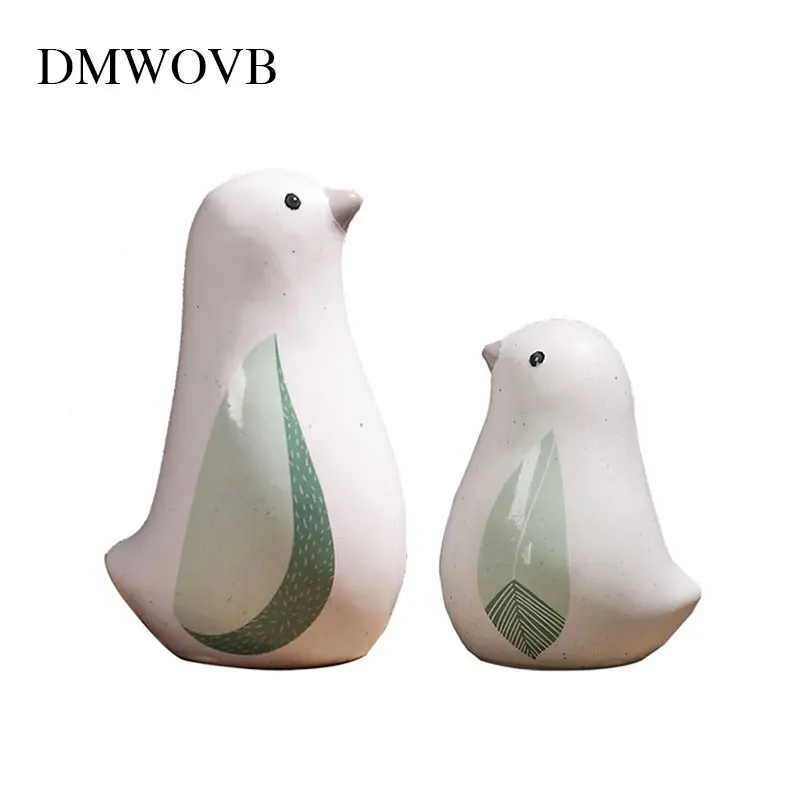 DMWOVB высокое качество домашнего декора творческий Nordic Малый украшения ремесла керамическая птички миниатюрная фигурка простые украшения