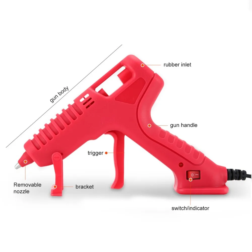 США Тип горячего расплава Клеевой пистолет с клеевой палкой RJ801 30 Вт для DIY игрушка для развития моторики ремонтные инструменты электрический тепловой температуры Клеевые пистолеты