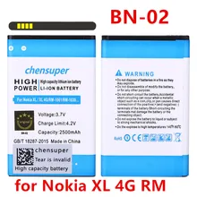 Chensuper 2500 мАч BN-02 BN02 литий-ионный аккумулятор телефона Батарея для Nokia XL/XL 4G RM-1061 RM 1061 RM-1030 RM-1042 RM 1061