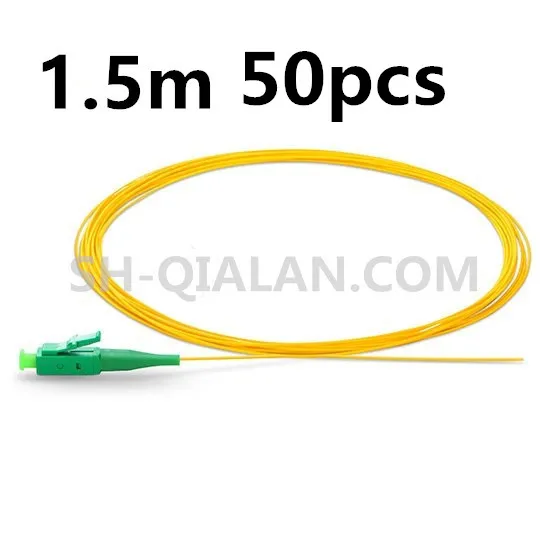 

1.5m 50pcs LC APC Fiber Optic Pigtail Simplex 9/125 0.9mm PVC Single Mode Fiber FTTH Pigtail