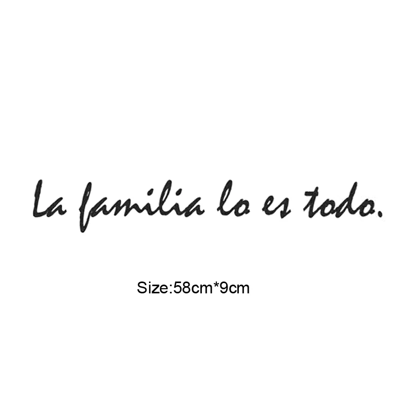 KUCADA испанский qoute la familia es todo стикер на стену для домашнего украшения гостиной