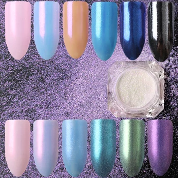 

1.5g/Box BORN QUEEN Diamond Pearl Powder Mermaid Nail Glitters Nail Dust Chrome Pigments Manicure Nail Art Decoration