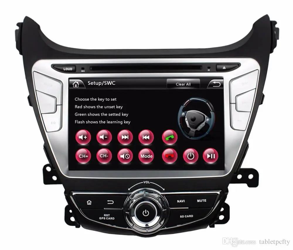 Excellent 8" in-dash Car DVD player with GPS(optional,audio Radio stereo,USB/SD,AUX,BT/TV,car multimedia headunit for Hyundai Elantra 2014 5