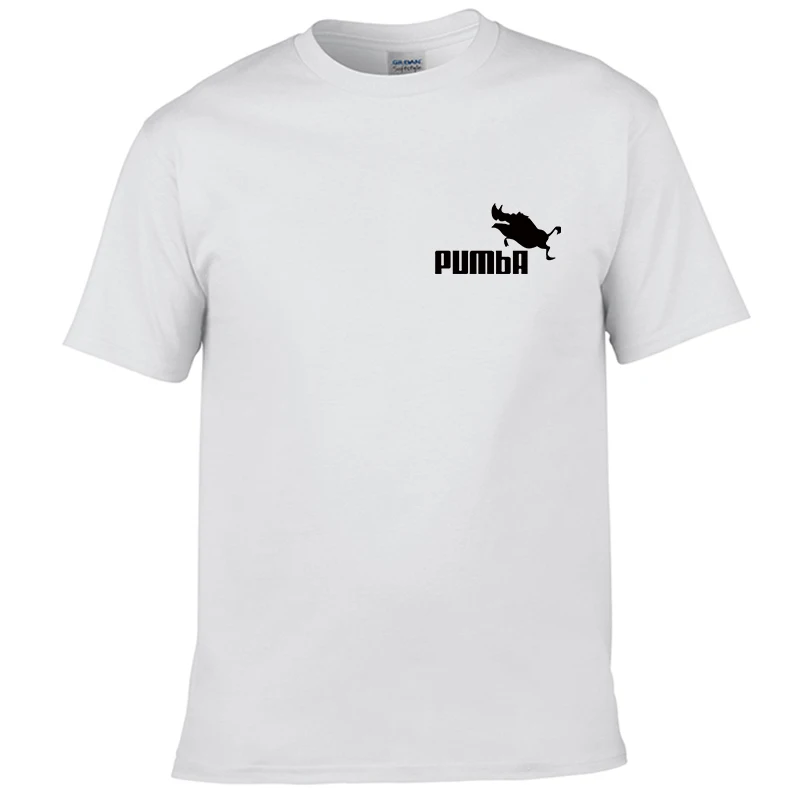 2019 новая брендовая модная футболка homum Pumba печать мужская с коротким рукавом 100%