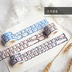 30 мм * 5 м бронзовая основа алфавитная клавиатура ретро украшения васи клейкие ленты DIY планировщик дневник в стиле Скрапбукинг