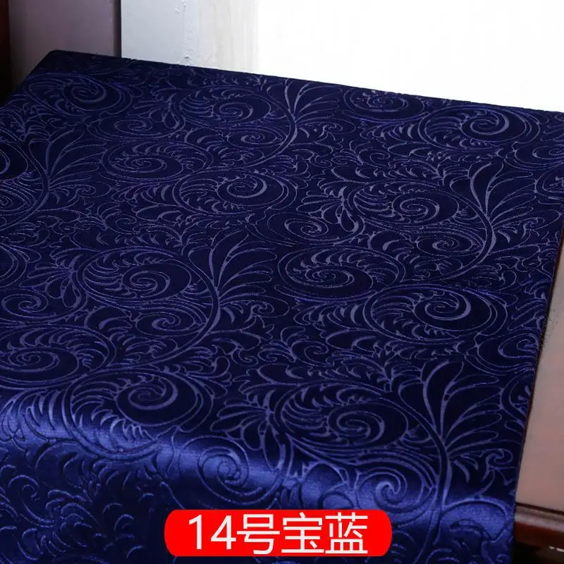 1 метр тисненая Золотая обивка бархатная ткань для дивана выгорание бархатная ткань шторы фиолетовый серый красный Tecidos A Metro Tissus - Цвет: 14 royal blue