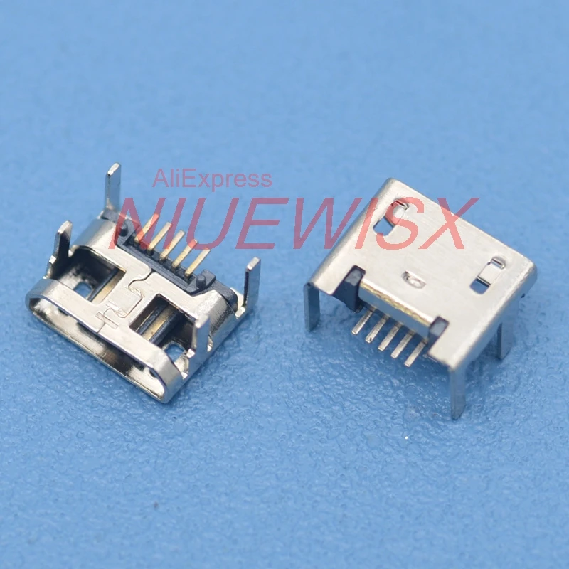 Коннектор Micro USB 10 шт. 5 контактный разъем для сиденья микро usb четыре ножки без
