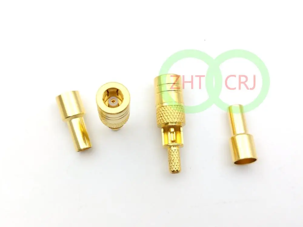 100pcs SMB Female Connectors Crimp With For RG316RG174LMR100 cable