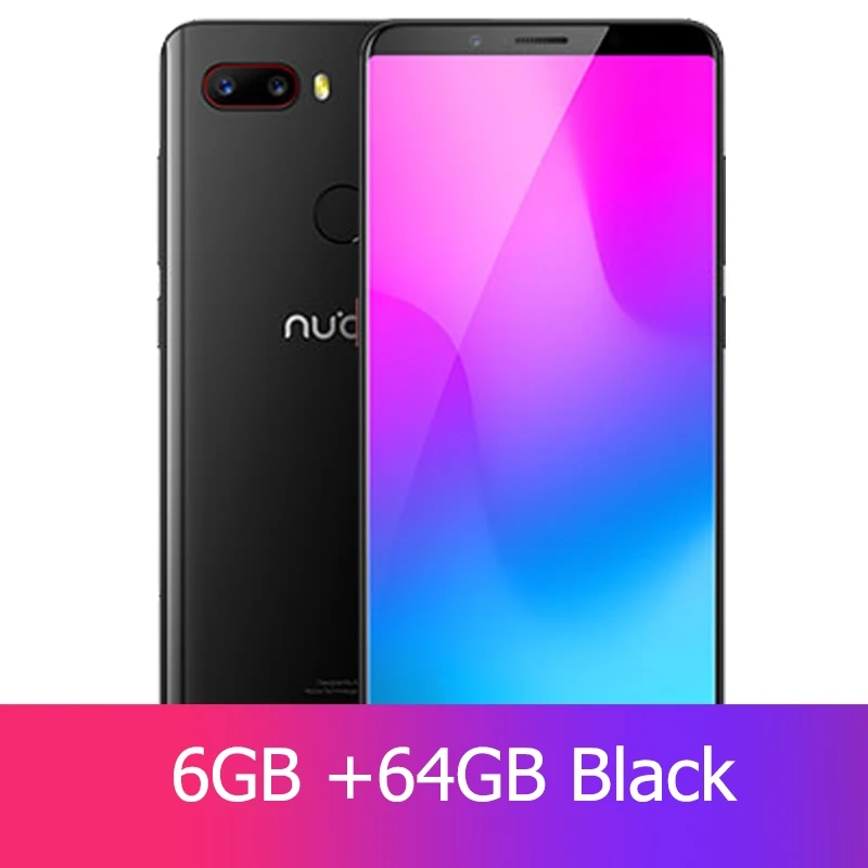 Мобильный телефон Nubia Z18 Mini, 6 ГБ, 64 ГБ, Snapdragon 660, четыре ядра, 5,7 дюймов, 2160*1080 P, фронтальная камера МП, двойная задняя камера, распознавание лица - Цвет: Z18 mini  6G64 black