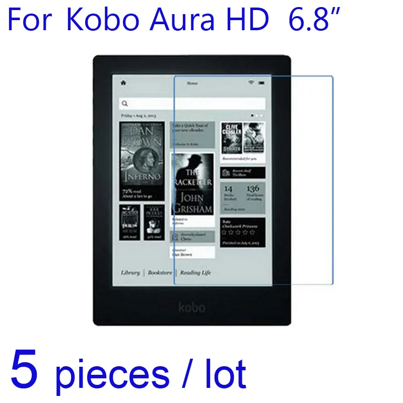 5 шт./упак. Защитные пленки для Kobo Aura H20 Edition 2 /One 7,8/HD 6,8 lcd Clear/matte/Nano, ударопрочный защитная пленка