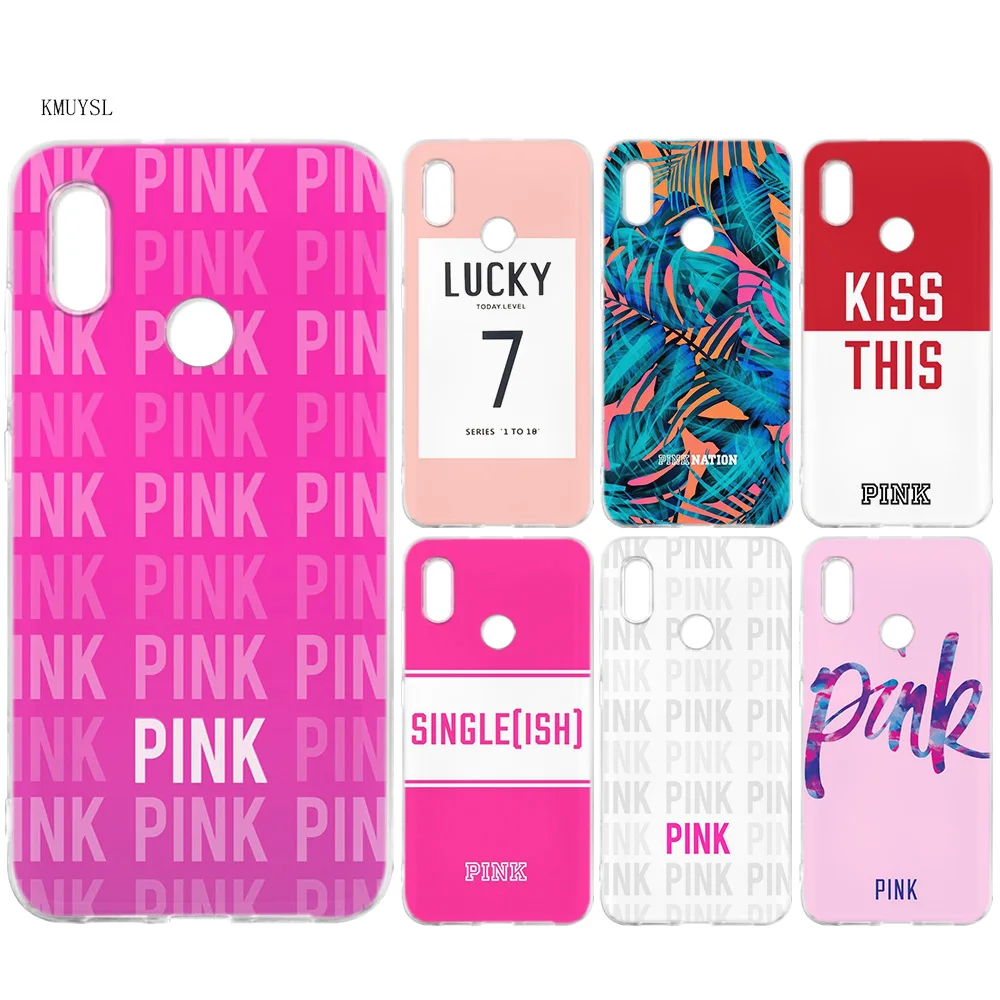 

KMUYSL Cute Letter PINK Lucky Number No.7 Silicone Case Cover for Xiaomi Mi A2 Lite Redmi 6 6A Note 5 5A Pro Prime S2 Y2 6X A1 5