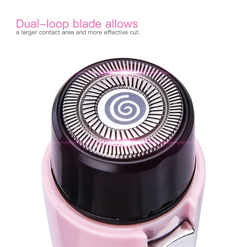 Facial Hair Remover Mini Portable Lady Shaver for Face Neck Leg Hair Removal Device Mini Depilatory Painless Battery Powered 323