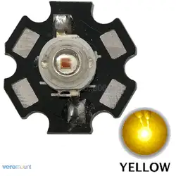 10 шт. 3 Вт желтый высокой мощности светодиод бисера излучатель Epileds 45mil DC2.2-2.8V 700mA 50-60LM 585-595NM с 20 мм Star platine радиатор