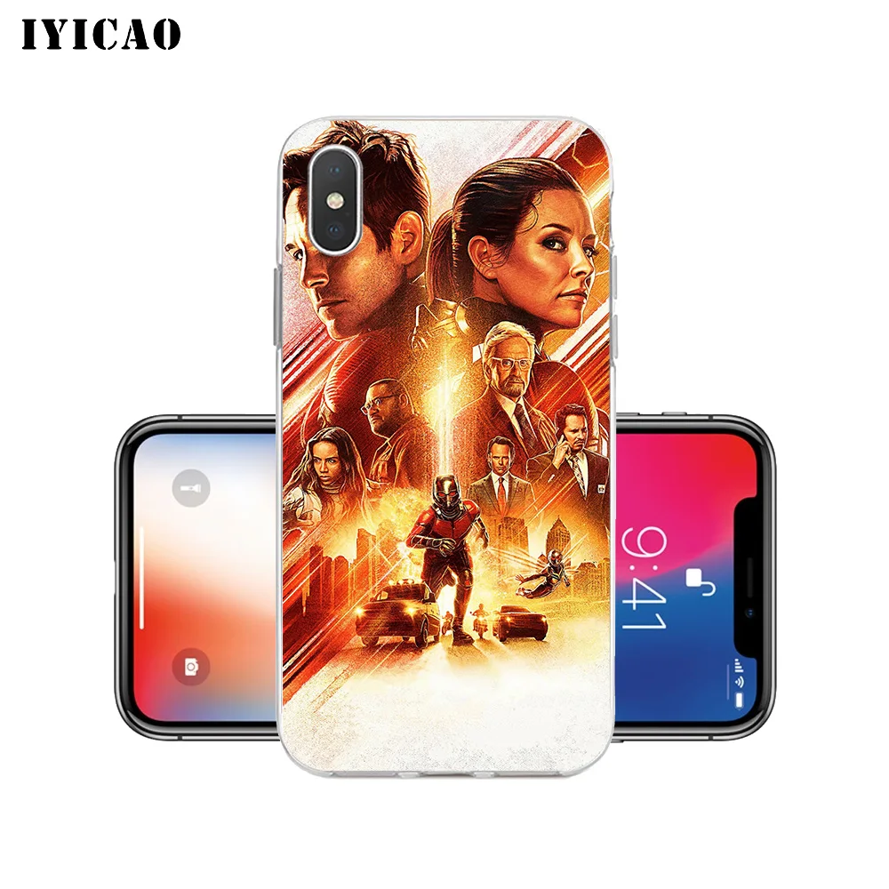IYICAO Ant Man и ОСА Мягкий силиконовый чехол для телефона iPhone X XR XS MAX 6 6s 7 8 Plus 5 5S SE TPU